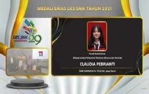 Hebat! Claudia Pebrianti Raih Juara Nasional LKS SMK Pelayanan Restoran 2021