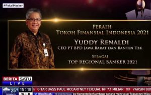 Yuddy Renaldy Dinobatkan Jadi Top Regional Banker 2021