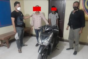 Asik Mainkan Smartphone Curian,  Pelaku Curanmor Asal Asahan Ditangkap