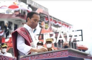 Presiden Jokowi Resmikan 7 Pelabuhan dan 4 KMP di Kawasan Danau Toba