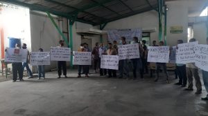 Aksi Unjuk Rasa Fokus Pasbar, Pedagang Pasar Baru Tolak Kenaikan Tarif Listrik