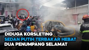 Video: Mobil Sedan Terbakar, Jalan Karangpawitan Garut Macet Parah