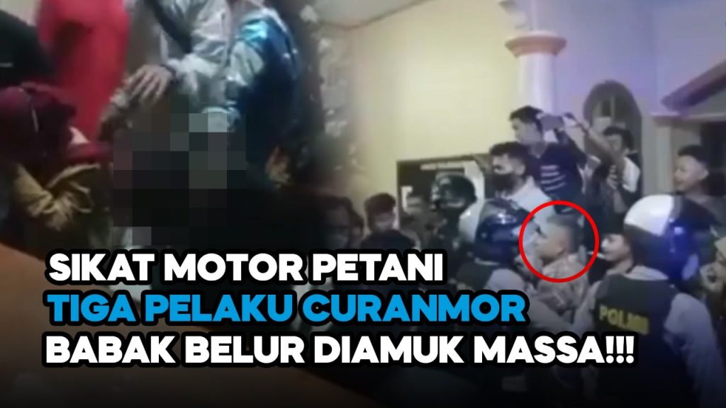 Video: Tiga Pelaku Curanmor Diamuk Warga di Majalengka