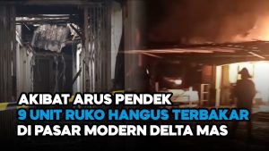 Video: Akibat Arus Pendek, Sembilan Unit Ruko Hangus Terbakar di Pasar Modern Delta Mas
