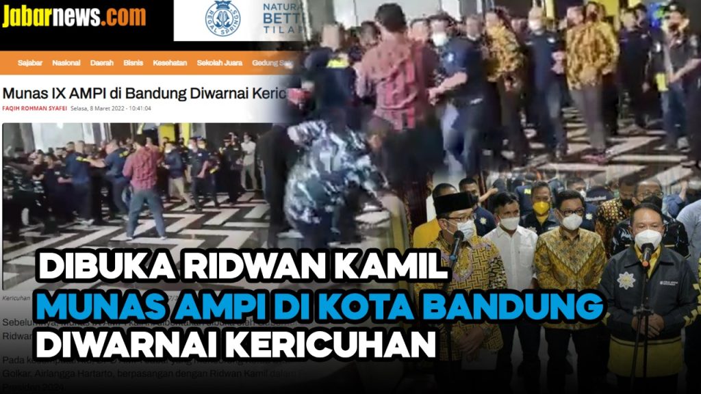 Video: Ricuh! Peserta Munas AMPI Golkar di Bandung Adu Jotos