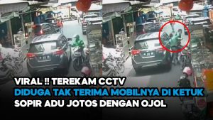 Video: Viral! Pengemudi Adu Jotos dengan Ojol, Diduga Tak Terima Mobilnya Diketuk