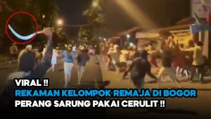 Video: Viral! Rekaman Kelompok Remaja Perang Sarung Pakai Cerulit di Jonggol Bogor