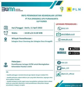 Jadwal Pemadaman Listrik di Kecamatan Plered Purwakarta, Senin 11 April 2022