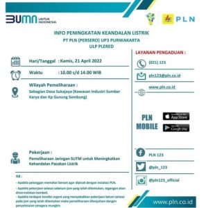 Jadwal Pemadaman Listrik di Plered Purwakarta, Kamis 21 April 2022