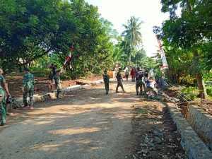 Wujud Sinergitas, Polres Purwakarta Purwakarta Dukung TMMD ke 113