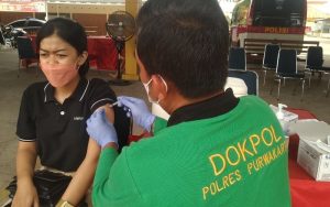 Pasca Lebaran, Polres Purwakarta Terus Genjot Vaksinasi Covid-19
