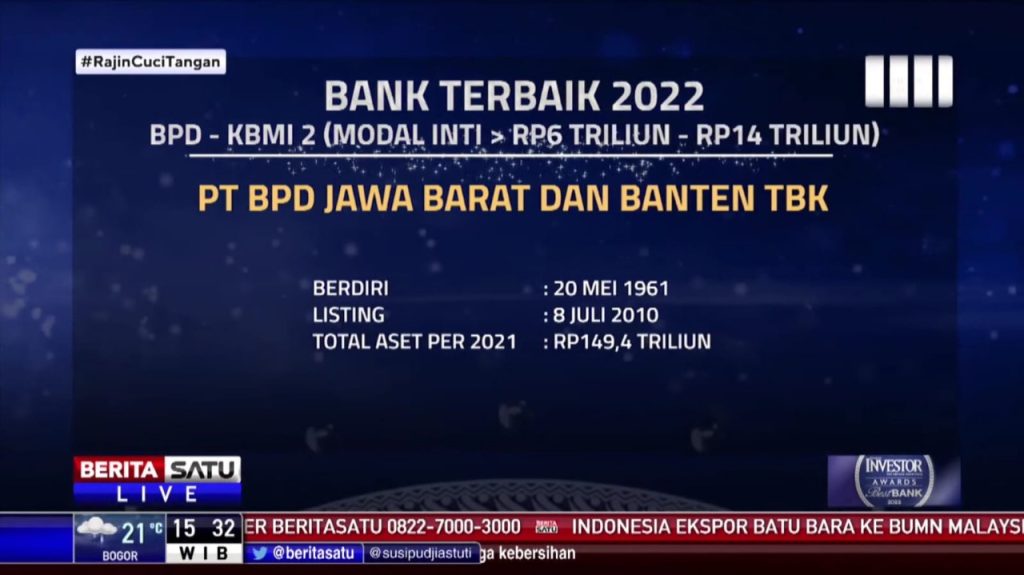 bank bjb Jadi Bank Terbaik 2022 dengan Nilai Aset Rp 14 Triliun