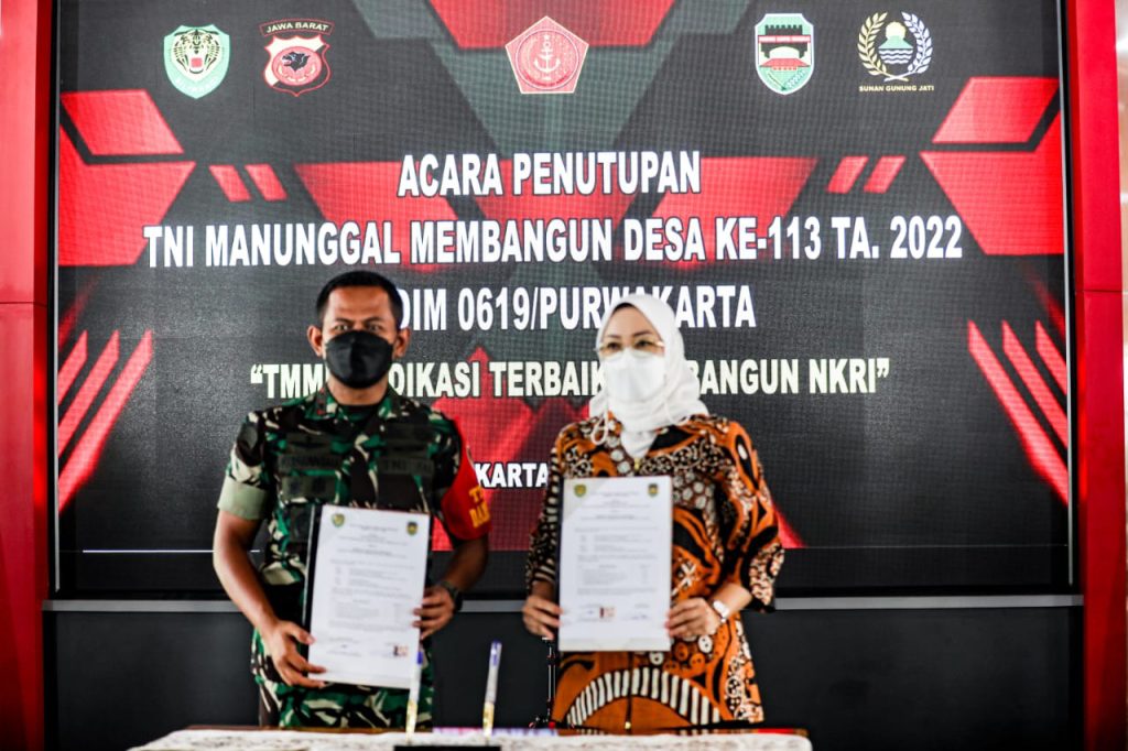 Tuntas Tepat Waktu, TMMD Ke-113 Kodim 0619 Purwakarta Resmi Ditutup