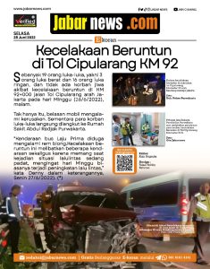 Kecelakaan Beruntun di Tol Cipularang KM 92