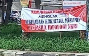 Spanduk Penolakan Khilafatul Muslimin Muncul di Karawang, Masyarakat Mulai Resah