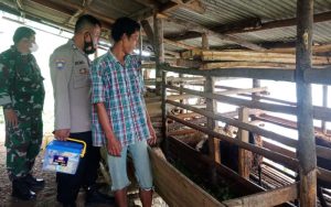 Cegah Penyebaran PMK di Purwakarta, Polsek Bojong Lakukan Ini