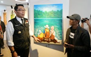 Ridwan Kamil Beli Lukisan Dirinya dan Keluarga saat di Sungai Aare, Segini Harganya