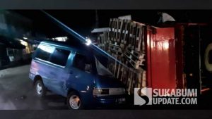 Jalan Berlubang Jadi Biang Kerok Truk Timpa Mobil di Parungkuda Sukabumi