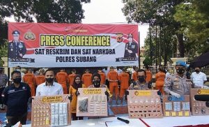 Sasar Kalangan Remaja, Belasan Pelaku Kasus Narkoba Diamankan Polres Subang