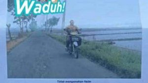 Viral, Pengendara Motor Tak Pakai Helm di Sawah Kena e-Tilang