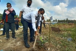 Cegah Kerusakan Tanggul dan Banjir, Darma Wijaya Ajak Masyarakat Serdang Bedagai Tanam Pohon di Bantaran Sungai
