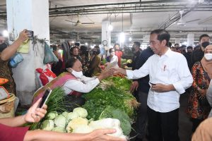 Presiden dan Ibu Iriana Serahkan Bansos dan Beli Sate di Pasar Petisah Medan