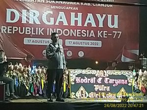 Dipenuhi Lautan Manusia Helaran Seni Wayang Golek di Sindangsari Sukanagara Cianjur
