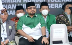 Sambut Gedung PW Anshor Jabar, Menag Yaqut: Saling Tolong Tanpa Ada Perbedaan