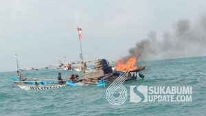 Api Lahap Perahu Fiber Nelayan di Laut Cianjur, Penyebabnya Gegara Kompor Gas