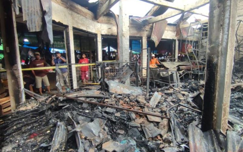 Pedagang Nangis, Kerugian Akibat Kebakaran Pasar Banjarsari Ciamis Capai Miliaran