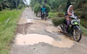 Jalan di Desa Penggalangan Serdang Bedagai Rusak Parah, Warga Sudah Bosan Mengadu