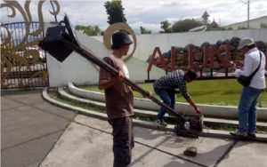 Lampu Taman dan Tenda di Expo HSN 2022 Cianjur Disapu Angin Kencang