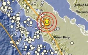Gempa Bumi Tektonik Magnitudo 5,3 Guncang Tapanuli Selatan