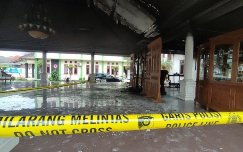 Benarkah Aula Pendopo Kota Banjar Sengaja Dibakar?