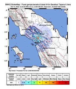 Gempa Bumi 4,5 Guncang Tapanuli Utara, Warga Panik, 1 Rumah Rusak