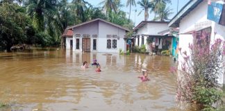 Banjir genangi pemukiman warga di Serdang Bedagai.