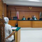 Bupati Purwakarta, Anne Ratna Mustika saat di ruangan sidang.