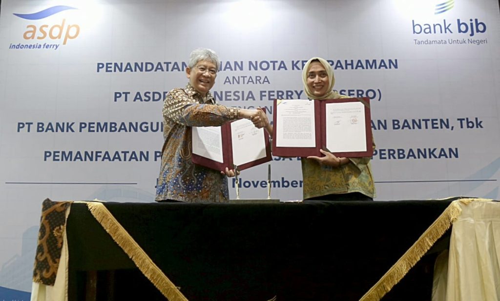 Bank BJB Teken Kerjasama Pemanfaatan Produk Perbankan dengan PT ASDP Indonesia Ferry