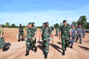 Panglima TNI dan Pangdam I/BB Tinjau Latihan Serbuan Pendaratan Amfibi