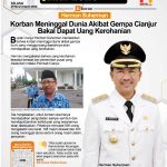 Korban Meninggal Dunia Akibat Gempa Cianjur Bakal Dapat Uang Kerohanian