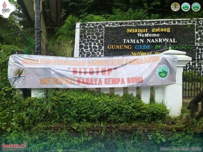 Jalur pendakian Gunung Gede Pangrango ditutup sementara