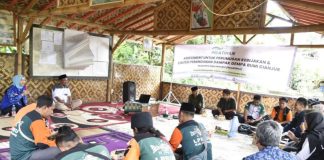 Yayasan Nusantara Mandiri Hijau (Nusahima) gelar pelatihan assessment untuk penanganan dampak gempa bumi bagi relawan di Kabupaten Cianjur. (Foto: Mul/JabarNews)