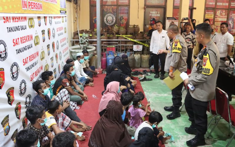 Hendak Kabur ke Malaysia, Puluhan Imigran Rohingya Diamankan Polres Tanjungbalai