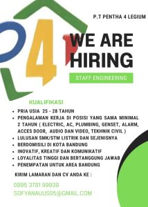 Info Loker Kota Bandung, khusus Untuk Lulusan SLTA