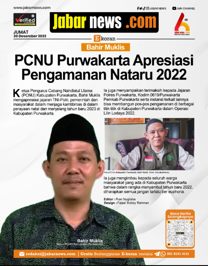 PCNU Purwakarta Apresiasi Pengamanan Nataru 2022