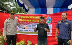 Polres Serdang Bedagai Tes Urine Puluhan Sopir Angkutan Umum, Ini Hasilnya