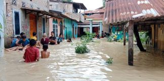 Kampung Semut kawasan paling terdampak banjir di Kota Tebing Tinggi. (ahmad).