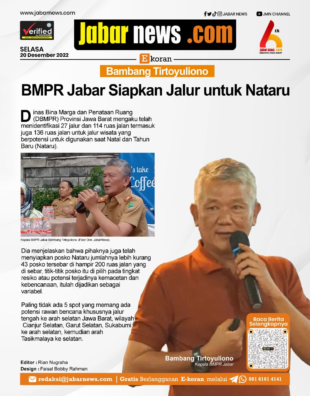BMPR Jbar Siapkan Jalur Untuk Nataru