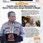 Kapolda Jabar Minta Masyarakat Isi Malam Tahun Baru dengan Berdzikir di Masjid