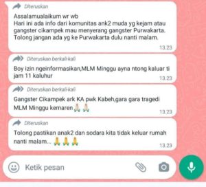 Soal pesen berantai Akan Adanya Penyerangan Geng motor ke Purwakarta, AKBP Edwar Zulkarnain Bilang Begini
